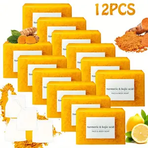 Lemon Turmeric KojicAcid SoapLemon Kojic Acid Soap BarTurmeric Soap BarKojic Acid SoapDark Spot Remover for Face Facial Skincare Radiant Comfort