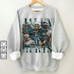 [Sale off up to 50%] Jalen Hurts Vintage Graphic Tee, 90s Football Fan Shirt, Unisex Sweatshirt, streetwear graphic tee