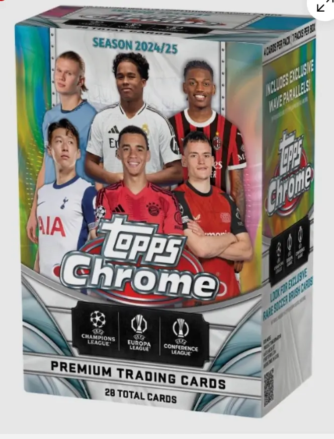 2024 25 Topps Chrome UEFA Club Competitions Soccer Trading Cards Blaster  Box - TikTok Shop
