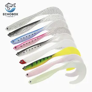 EchoBox Curly Tail Minnow 5-Pack Fishing Lures| 4.75” Lifelike Action for Bass & Pike – Shad, Anchovy & Panfish Mimicry!