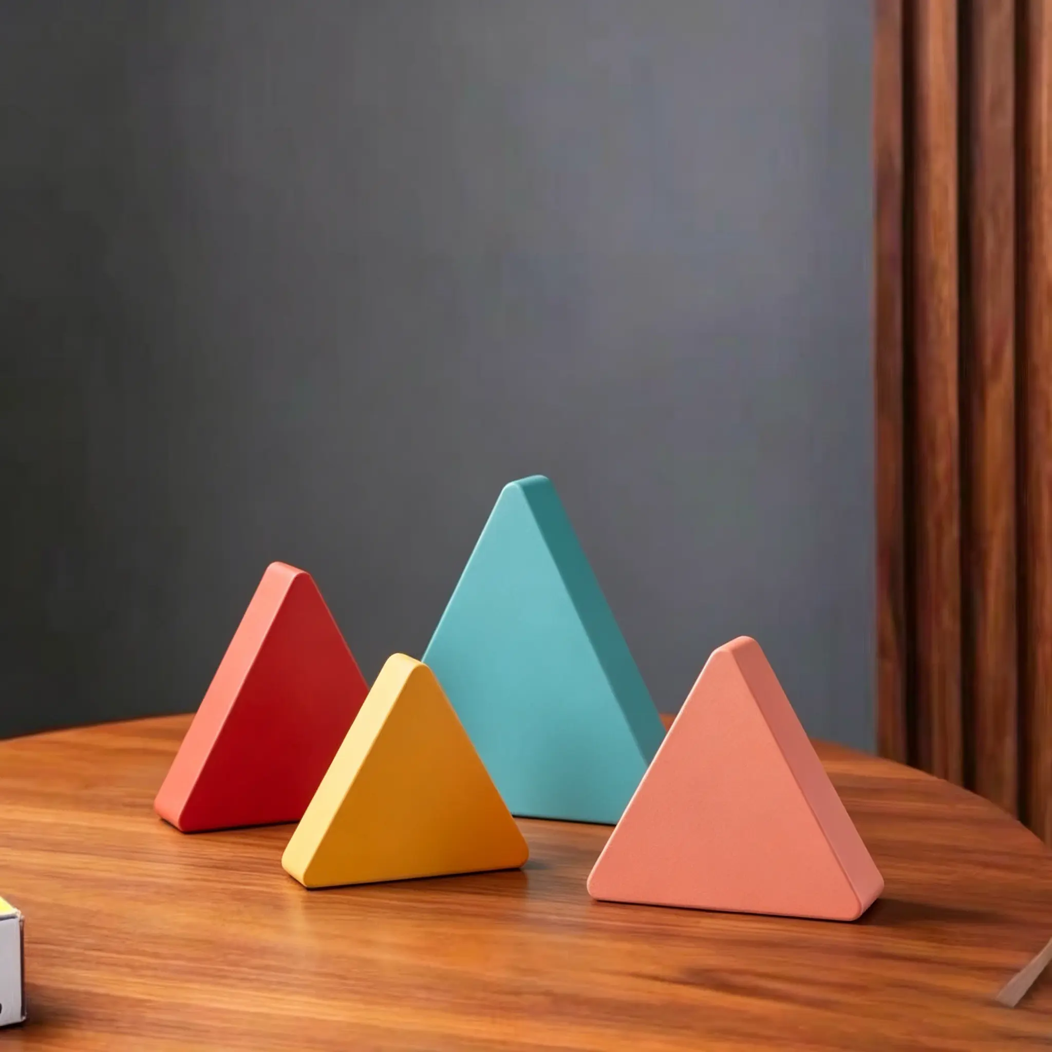 Home Decor Ornament Collectible Home Supply Handcrafted Premium Triangle Figurine