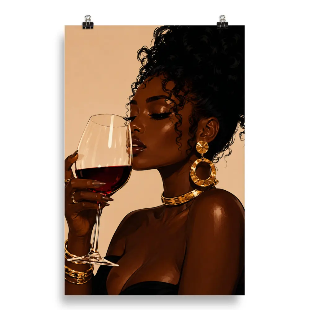 Velvet Wine – Luxury Melanin Wall Art