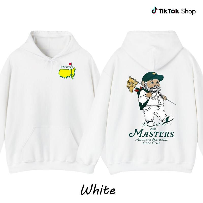 Masters 2025 Augusta National Golf Club Hoodie For Men For Women, Funny Gnome Graphic Pullover, Premium Cotton Fleece, Unisex Sportswear Gift