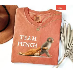 Baby Monkey Punch Shirt Tee, Animal Lover Gift, Cute Monkey T-Shirt,,Wildlife Shirt,Graphic Tee