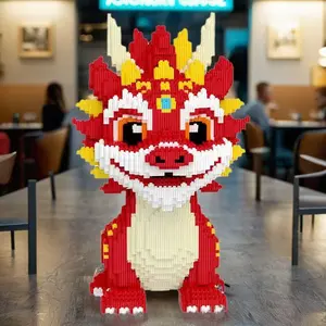 3D Dragon Design Building Block Sets Toy, 7153pcs Creative DIY Assembly Models, Educational Building Toy for Birthday Gifts, Home Decorations, Building Blocks Model