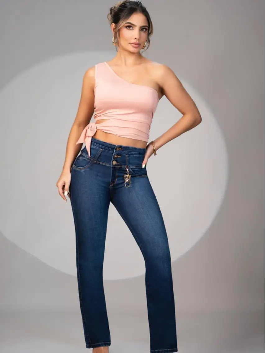 Colombian jeans flare style, butt lifting pants with abdominal control, push up design. Bottom Denim Womenswear Original colombian jeans for Women