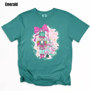 Pink & Teal Nutcracker Comfort Colors T-Shirt 'NLB'