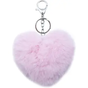 Pom Pom Keychain Artificial Fur Ball Keychains Fluffy Tote Pendant Car Bag Charm