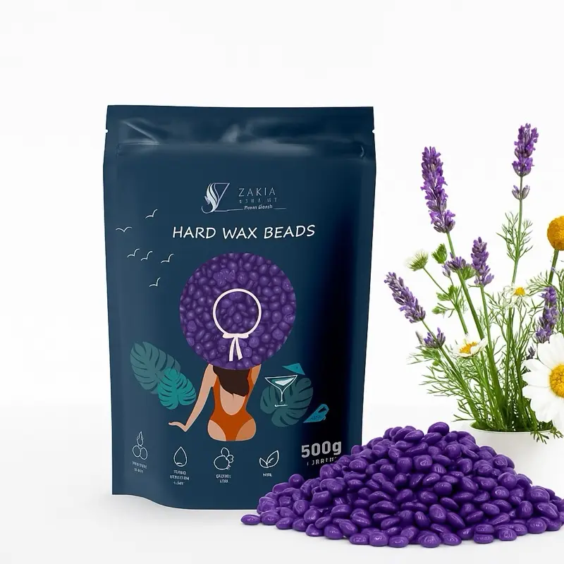 Zakia Beauty 1 LB Smooth Lavender-Scent Wax Beads, Single Item Specially Formulated for Sensitive Bikini & Brazilian Area Hair Removal