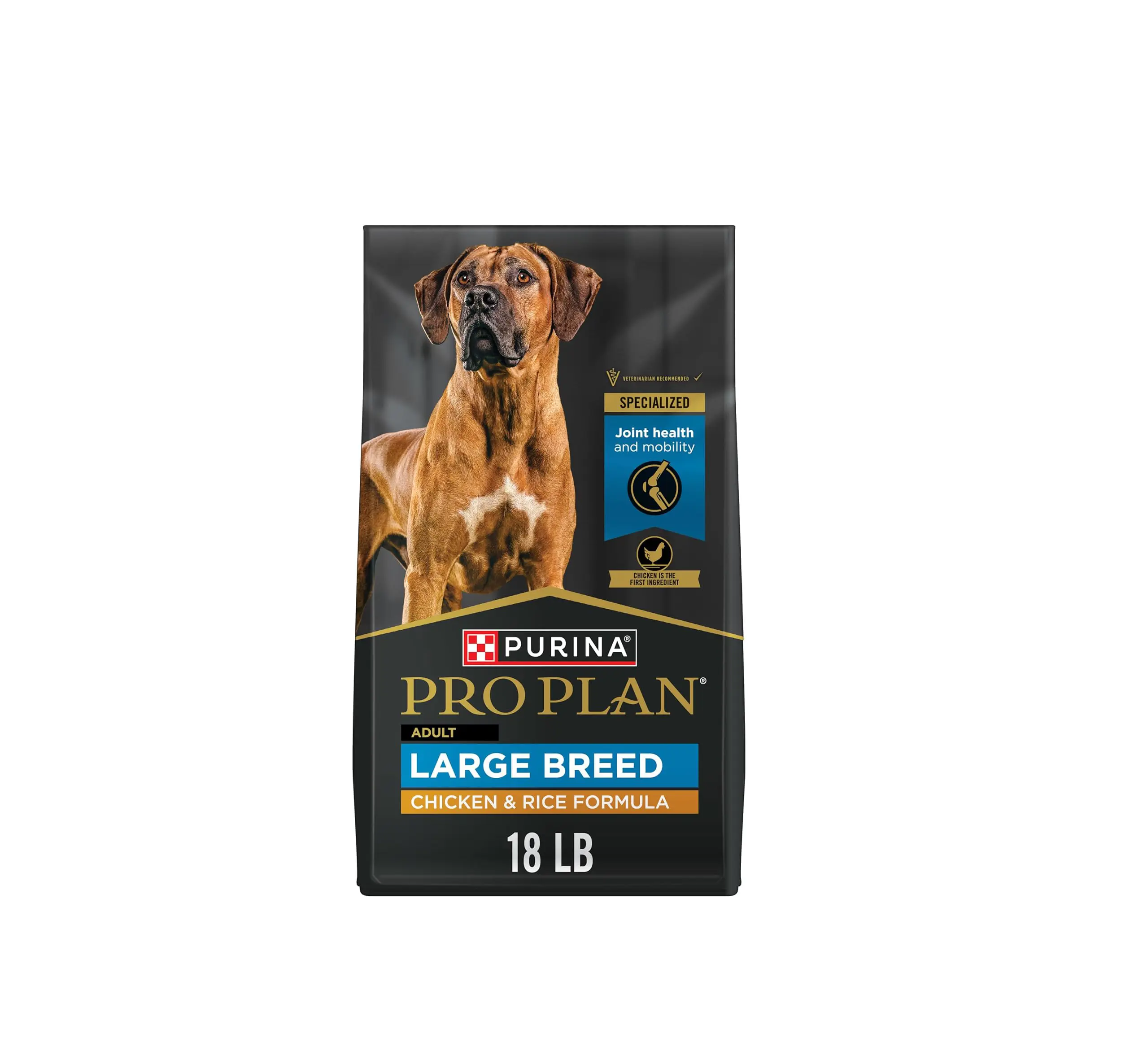 Purina Pro Plan High Protein, Digestive Health Large Breed Dog Food Dry, Chicken and Rice Formula - 18 lb. Bag