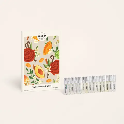 Originals Discovery Set, Dossier, Unisex Perfumes, Black Shadow, Call me Vanilla, Chasing the Sun, Free the Musk, IT Factor, Milky White, Zest for Life, Oud & Rose on Fire