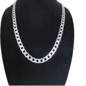 Cadena cubana en plata 925 italiana 9.5 mm de gruesor y 24 de largo!