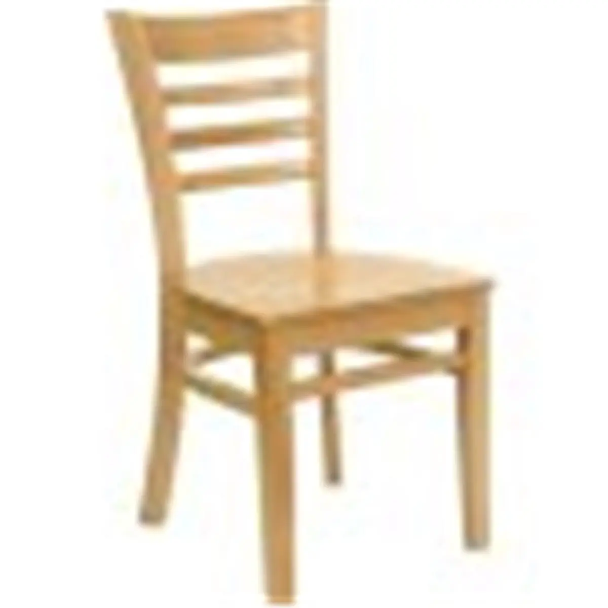 212 MAIN Heavy-Duty Solid Wood Ladder Back Outdoor Dining Chair - Natural Finish, 0.75in Thick Plywood Seat, Curved Support Bar, Restaurant & Commercial-Use Outdoor Chair with Thick Seat, Garden Furniture, Dining Chairs