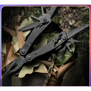 Stainless steel, multifunctional pliers, outdoor mini folding pliers, telescopic combination knife pliers, emergency tool pliers for the field