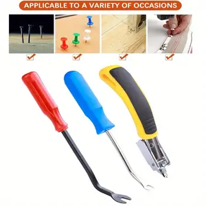 3 Pcs Cushion Nail Extraction Tools Including Cutting Pliers, Nail Puller, Nail Lifter, Carpet Remover, Fastener Remover for Furniture, Floors, Walls, Cars and More