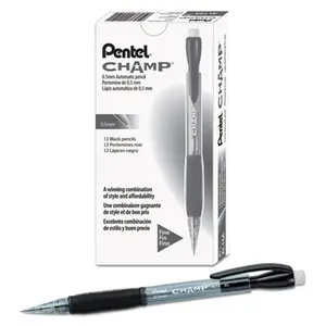 Pentel of America  0.5 mm Champ Mechanical Pencil, Translucent Black Barrel - 24 Per Pack