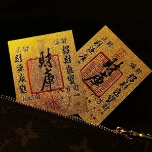 Feng Shui Wealth Amplifier Golden Manifestation Card – Attract Money Luck & Abundance Sticker for Phone Case