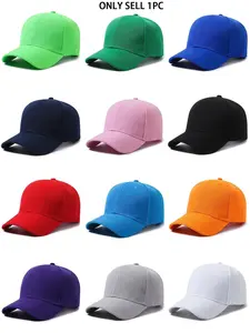 Wide Brim Baseball Cap for Large Heads, Fitted Hat for Men and Women, Flat Bill Hat, Classic Baseball Cap, Casual Style, All Seasons, Plain Pattern, Comfortable Fit