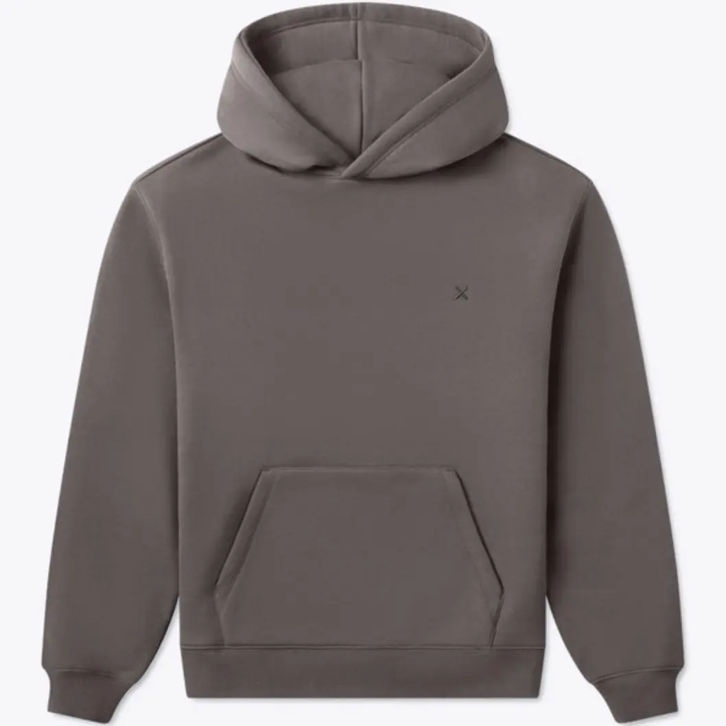 CUTS CLOTHING Divine Fleece Brand Clothing Men's Unisex Heavyweight 74% Cotton-26% Polyester Soft Brushed Hoodie Top, Relaxed Classic Fit, Ribbed Details, Smooth Hem, Kangaroo Pocket, Dropped Shoulder, Casual Athleisure Outfit (All Seasons)