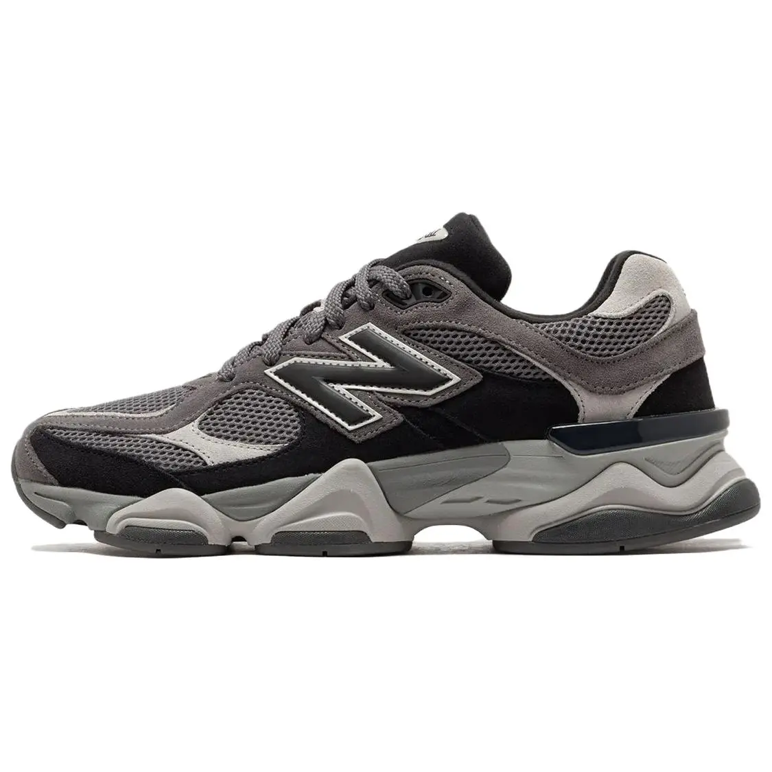 Men's New Balance 9060 U9060ERA Casual Trainers - Black Castlerock, All Seasons, No Heel, Round Toe Design