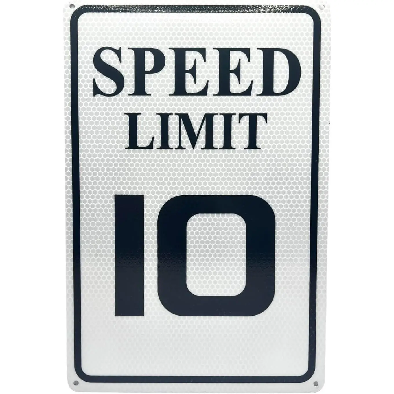 Speed Limit 5 MPH Sign, Slow Down Sign, Engineer Grade Reflective Sheeting, Rust Free Aluminum, Weather Resistant, Waterproof, Fade Resistant, 12" x 8" (White-5 MPH), Yard Sign, Signage