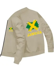 Fashion Trendy Men's Jamaica Flag Pattern Printed Jacket for Daily Casual Wear and Outfit