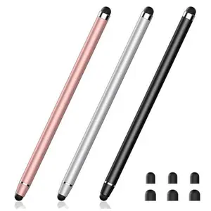 3 PCS Stylus Pen for Touchscreen,2-in-1 High Precision Stylus,Stylus Pen for iPad/iPhone/Android Tablets and Capacitive Touchscreens(Black/Silver/Rose Gold