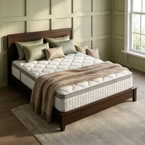 Memory Foam & Spring Hybrid Mattress 10/12/14 inch Twin Full Queen King Sizes Medium-Firm Lumbar Support Boxed Ergonomic Design for Home Use Modern Interior Design Gift Independent