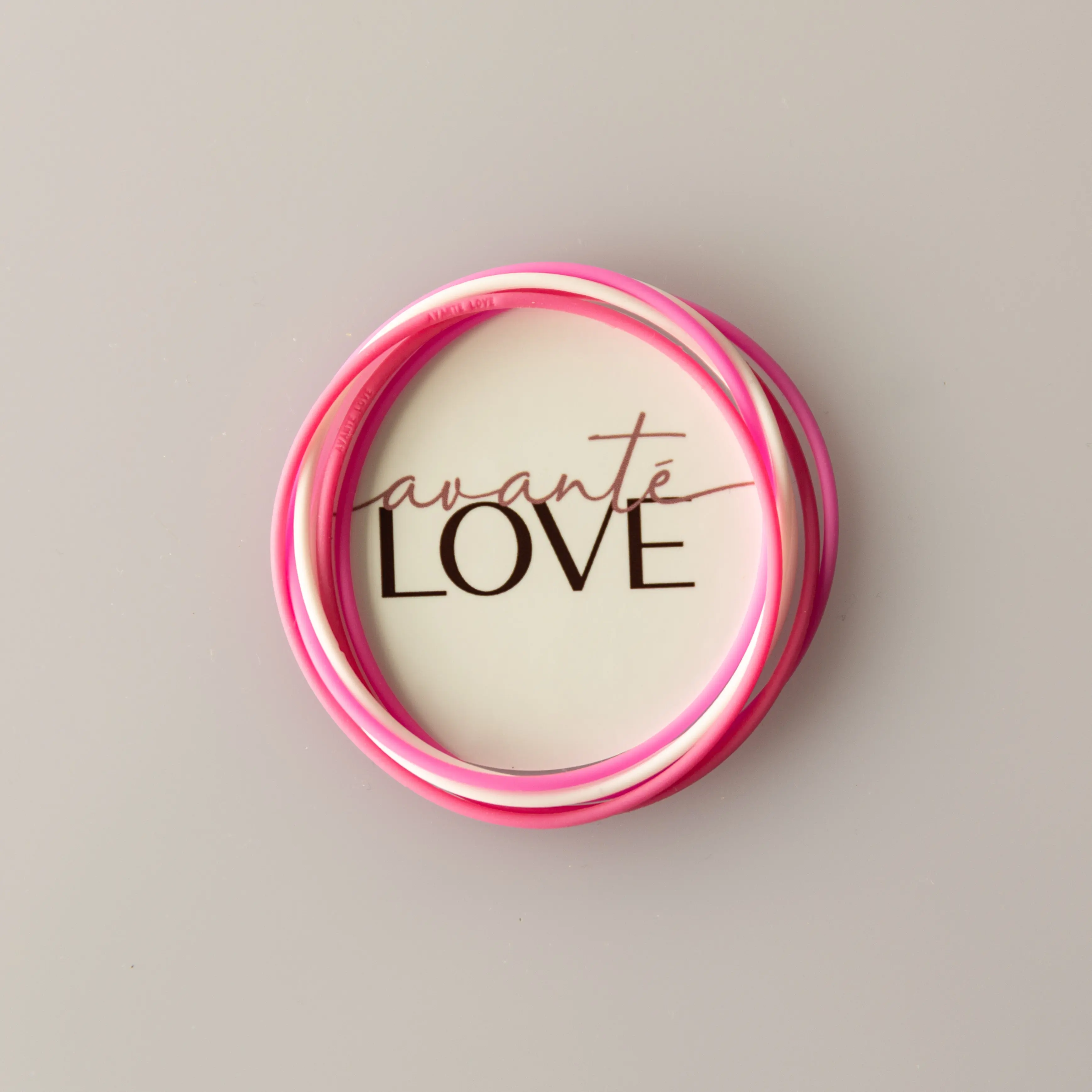 Breast Cancer Awareness: Silicone Jelly Bracelets-Stack of 6