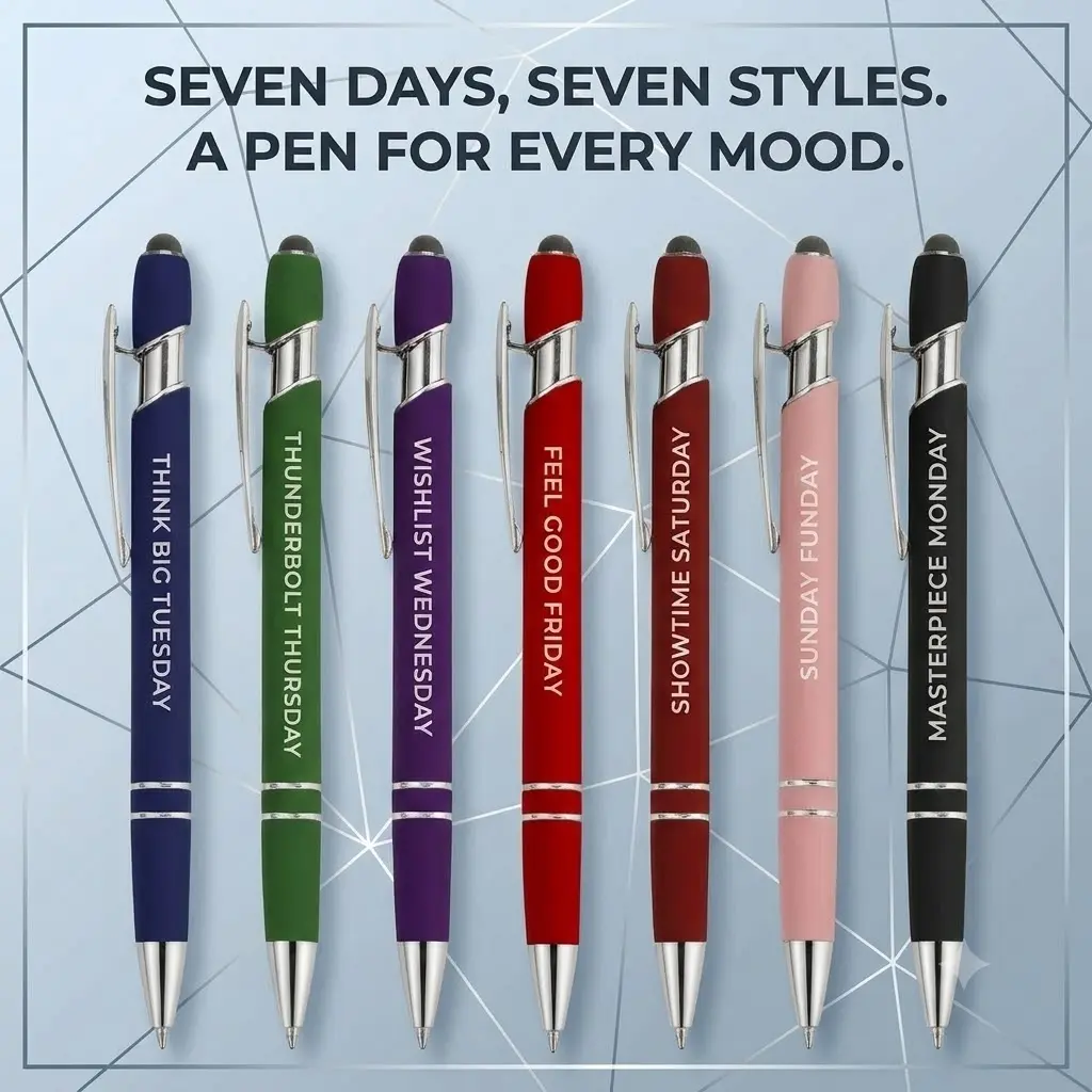7Pcs Hybrid 2-in-1 Touchscreen Stylus Pen & Ballpoint Pen Accessories, Smooth for iOS Phones, Tablets (Tools & Hardware), 7 Pcs Stylus Pen