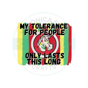 Zebra Stripe. My tolerance for people only last this long.