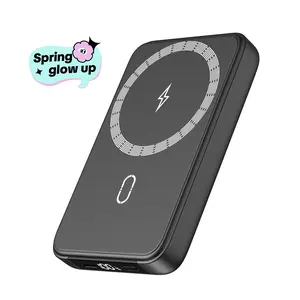 Magnetic Power Bank, 10000mAh Wireless Portable Charger with LED Display, 20W PD Fast Charging, Battery Pack with USB C Output/Input, Power Bank for iPhone16/15/14/13/12 Series and more