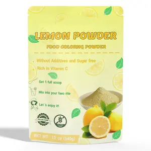 12oz Lemon Powder | Fruit Powder | Cold Pressed Lemons Source | Freeze Dried Lemon Juice Powder | No Sugar & Additives | Great Flavor for Drinks, Smoothie, Beverages | For Baking, Cakes, Desserts