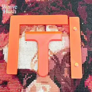 Diamond Painting Alignment Ruler Set, Horizontal Bar & Square Push Diamond Ruler, Professional Auxiliary Positioning Correction Tools, Essential DIY Diamond Painting Accessories for Precise Arrangement Handcraft Art Making