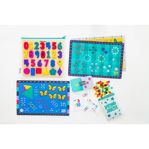 Math Minds Discovery Kit – Play & Learn With 123 Find & Fit Puzzle, Dominos Set, Bag Of Counting Chips & Math Placemats - Preschool Learning Activity Bundle For Toddler & Kids