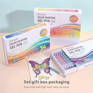 Lange New Bright Color Gel Pen Set with Colorful Gift Box, 1.0mm High-Quality Drawing Pens, Smooth Writing Pens, Perfect Gift for Boys and Girls for Back to School & Teacher's Day