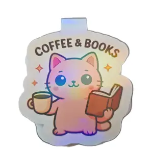coffee and books magnetic bookmark