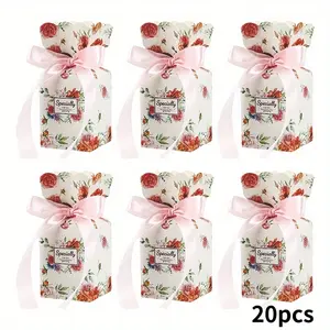 10pcs European-Style Creative Vase Candy Boxes, Perfect For Wedding Gifts, Birthdays, Anniversaries, And Christmas Presents, Bridal Party Gift Boxes |   Floral Wedding Theme |   Complex Paper Materials, Wedding Gifts