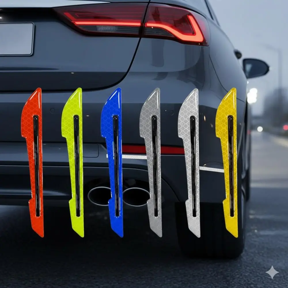 High-Reflective Safety Stickers for Car Side Mirrors & Door Handles ...