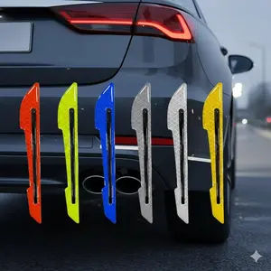 High-Reflective Safety Stickers for Car Side Mirrors & Door Handles, Waterproof Anti-Scratch Adhesive Warning Decals, Easy to Install for Cars SUV Trucks Universal Vehicle Safety Accessories