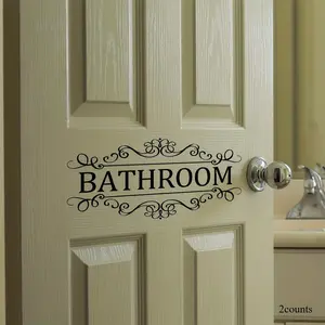 Inspirational Wall Sticker, 2 Counts Removable Self-adhesive Wall Decal, Decorative Switch Stickers for Bathroom, Living Room, Porch, and Home Decor, Sticker Decorations, Decoration Items, Door Decorations