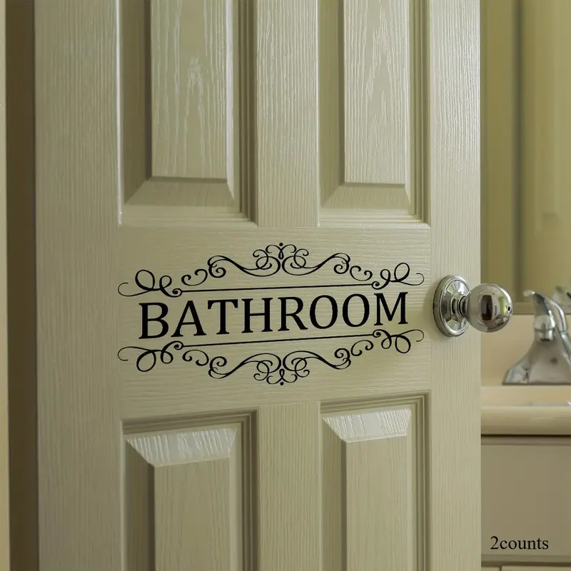 Inspirational Wall Sticker, 2 Counts Removable Self-adhesive, Decorative Switch Stickers for Bathroom, Living Room, Porch, and Home Decor, Sticker Decorations, Decoration Items, Door Decorations, PVC Decoration Stickers