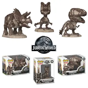 Jurassic World Fossil Funko Pop! Vinyl Figures Complete Wave Set of 3 – Dilophosaurus #1680, Triceratops #1681 & Tyrannosaurus Rex #1682