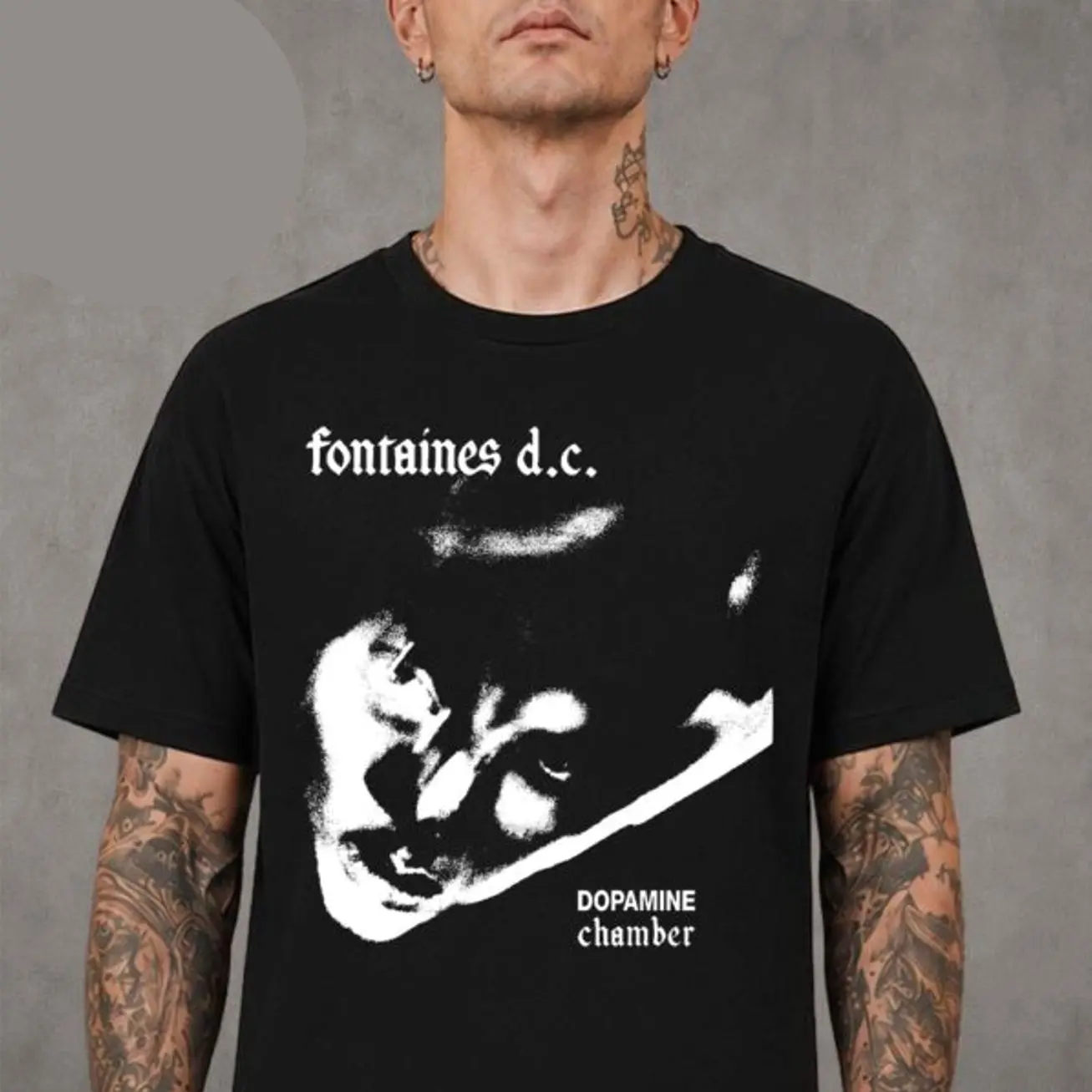 Fontaines D.C. Dopamine Chamber One Colour DC Black T-Shirt MCN
