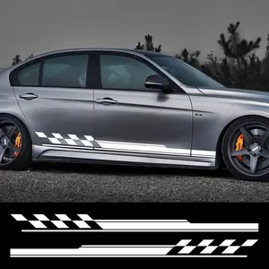 Racing Sport Styling Decor Decal Car Door Side Sticker Universal For Audi BMW Renault Volkswagen Peugeot Tesla BYD Ford Honda Car Decals
