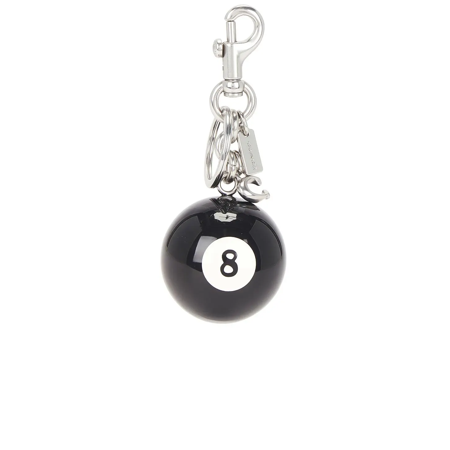 Coach Eight Ball Bag Charm in Black Coach Eight Ball Bag Charm in Black