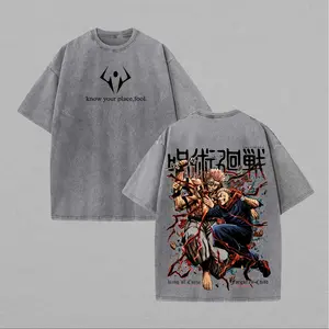 Jujutsu Kaisen Megumi Fushiguro Printed Unisex Washed T-Shirt a31