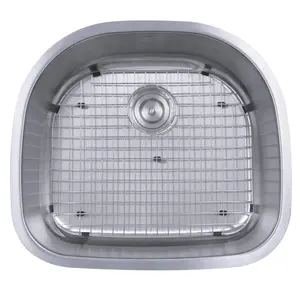 Nantucket Sconset 23" D-Bowl Undermount Stainless Steel Kitchen Sink, 16 Gauge - NS03i-16