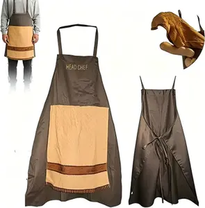 2026 Funny Head Chef Prank Apron for Men with Detachable Hidden Surprise Towel, Waterproof Adjustable Bib Cooking Apron, Hilarious Gag Gift for Father’s Day, Bachelor Party, BBQ Grill Housewarming