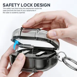 Anti-Drop Dirt-Resistant Phone Stand Compatible Samsung Buds 4pro Bluetooth-compatible Earphone Case Transparent Shell Multi-Function Protection Accessories